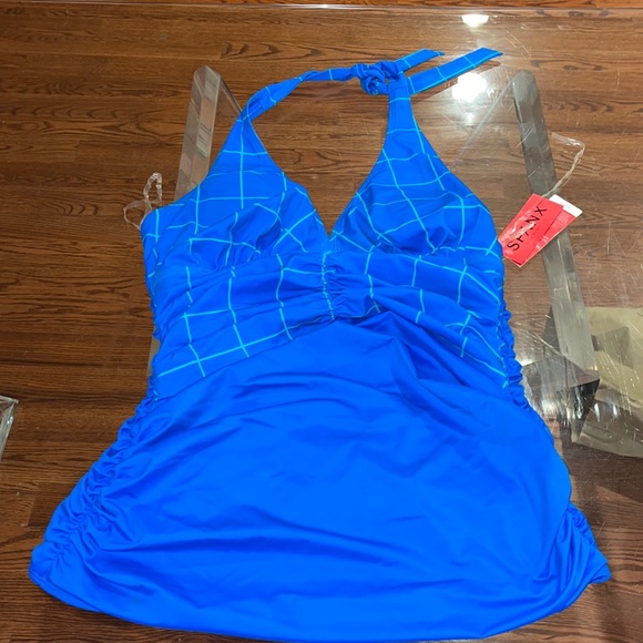 Blue Spanx Tankini Top size 16 NWT - Picture 1 of 3